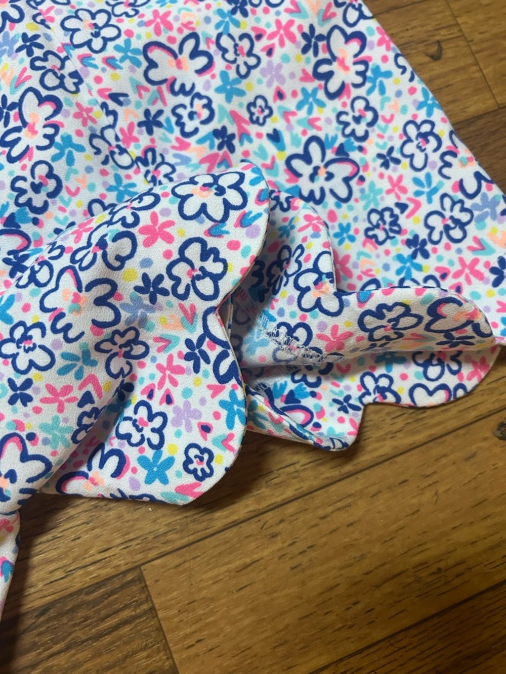 Lilly Pulitzer Royal Blue Cami with Floral Scallop Shorts Set - Picture 6 of 9